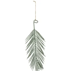 Suspension feuille verte pailletée H25cm-Gifi Discount