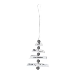 Suspension forme sapin Noël blanc gris-Gifi Sale
