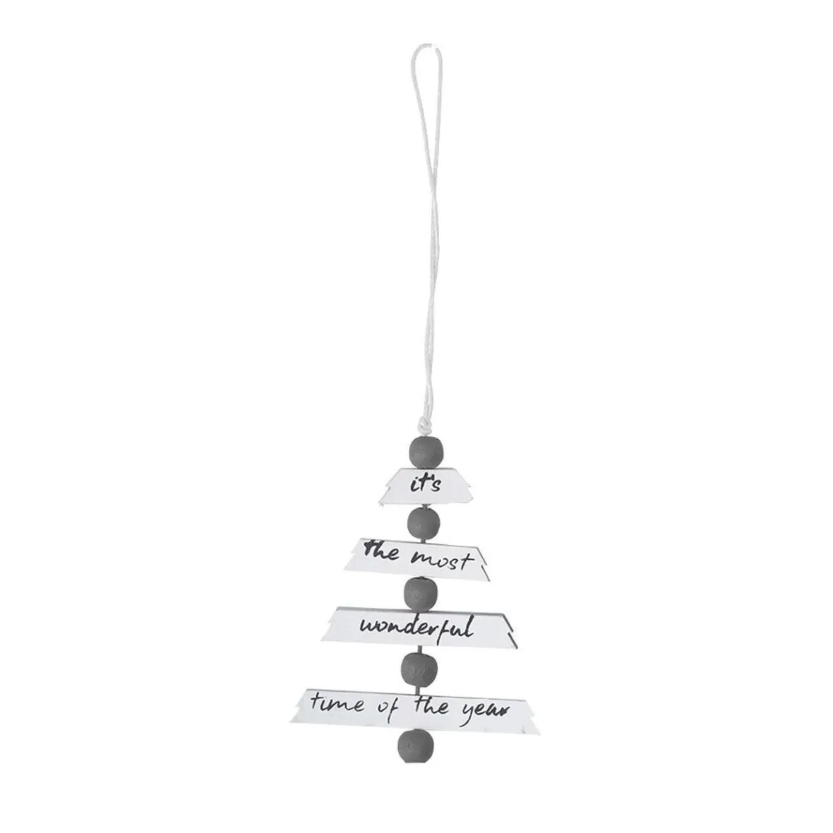 Suspension forme sapin Noël blanc gris-Gifi Sale