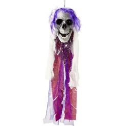 Suspension Halloween tête de mort pirate L75cm-Gifi Discount