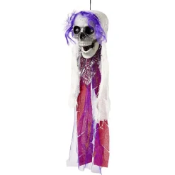 Suspension Halloween tête de mort pirate L75cm-Gifi Discount