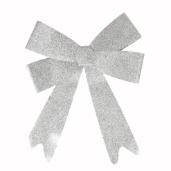 Suspension noeud argenté pailleté Noël-Gifi Best