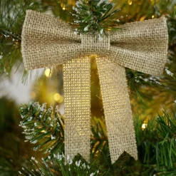 Suspension noeud lin Noël x2-Gifi Sale