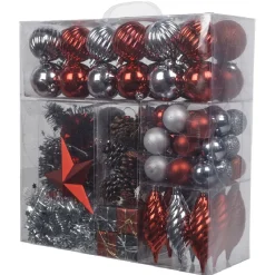 Suspension Noël rouge argenté x100-Gifi Clearance