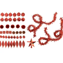 Suspension Noël rouge argenté x100-Gifi Clearance