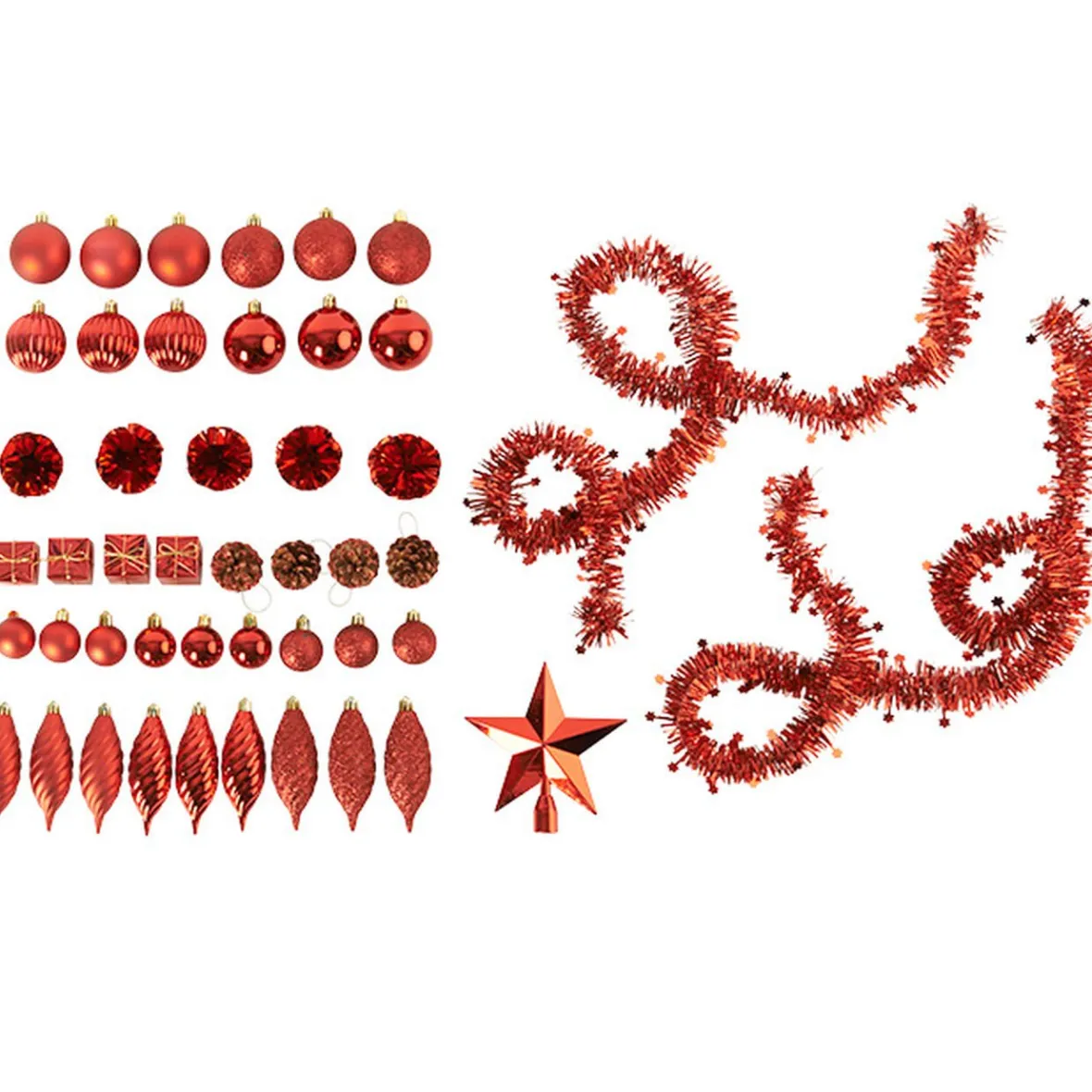 Suspension Noël rouge argenté x100-Gifi Clearance