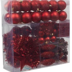 Suspension Noël rouge argenté x100-Gifi Clearance