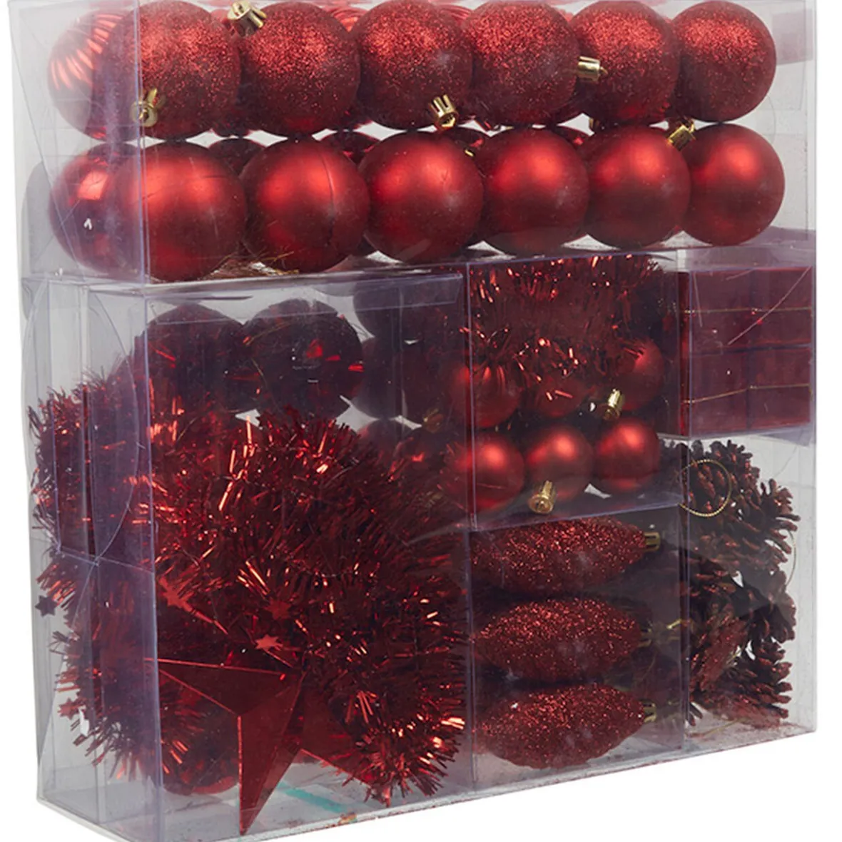 Suspension Noël rouge argenté x100-Gifi Clearance