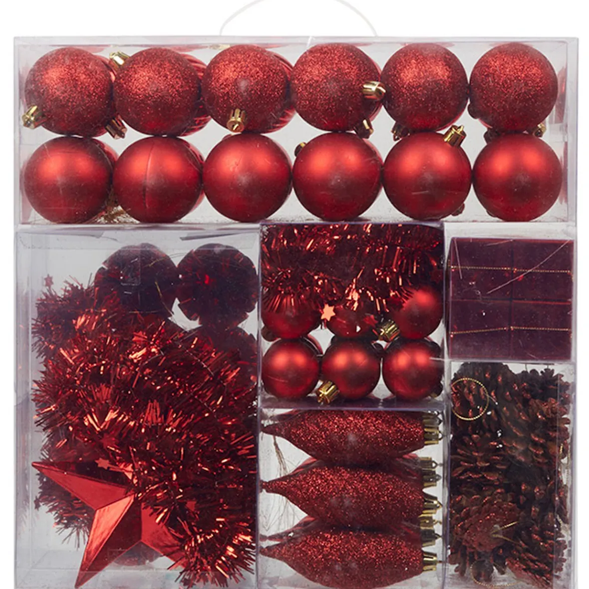 Suspension Noël rouge argenté x100-Gifi Clearance