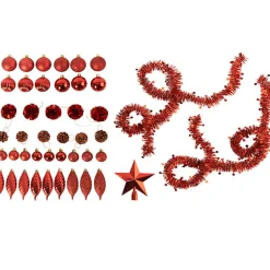 Suspension Noël rouge argenté x100-Gifi Clearance