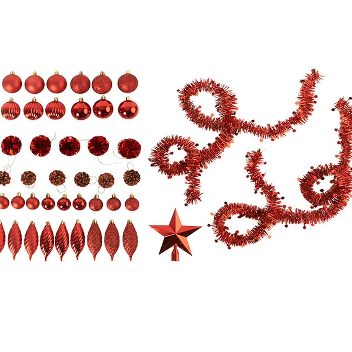 Suspension Noël rouge argenté x100-Gifi Clearance