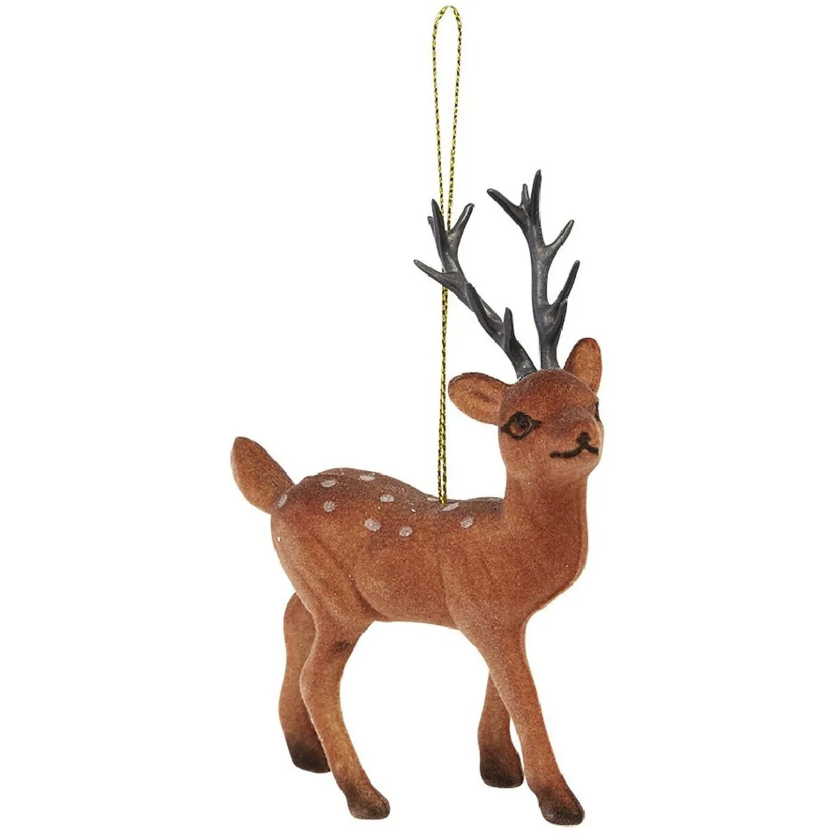 Suspension Renne de Noël velours marron-Gifi Hot