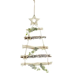 Suspension Sapin en bois flotté vert naturel-Gifi Online