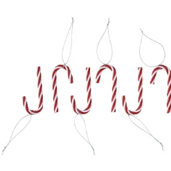 Suspension sucre d'orge blanc rouge x6-Gifi