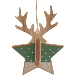 Suspension Tête de cerf support étoile mdf vert naturel-Gifi Sale