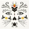 Tatouage éphémère visage enfant Halloween-Gifi