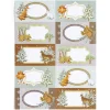 Étiquette cadeau autocollante motif nature 4x8cm x10-Gifi Outlet