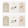 Étiquette cadeau Noël doré x6-Gifi