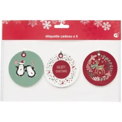 Étiquette cadeau Noël Enfant x6-Gifi Sale