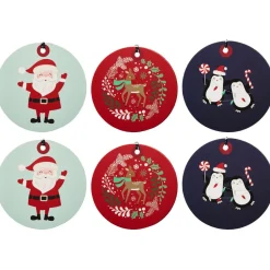 Étiquette cadeau Noël x6-Gifi Outlet