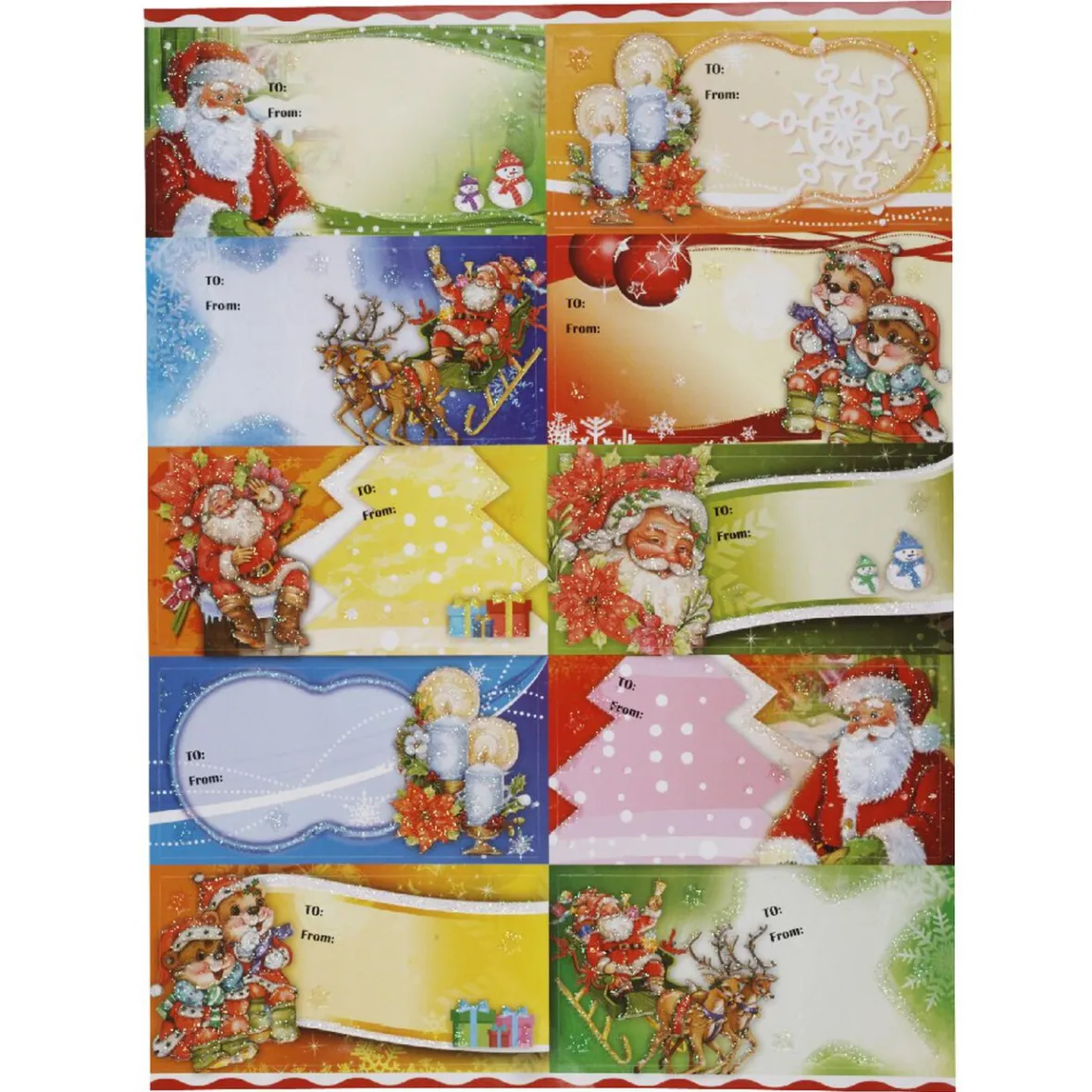 Étiquette pailletée papier cadeau x10-Gifi Sale