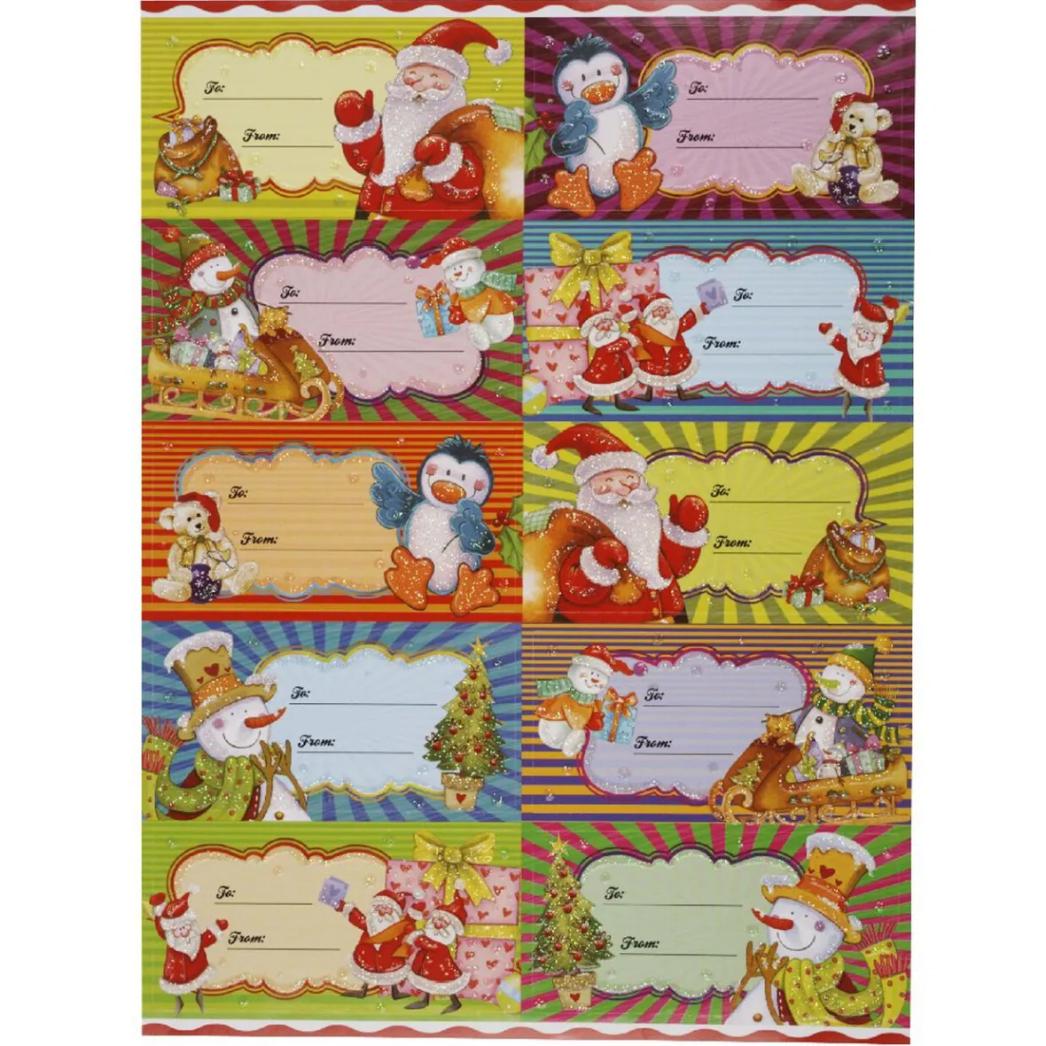 Étiquette pailletée papier cadeau x10-Gifi Sale