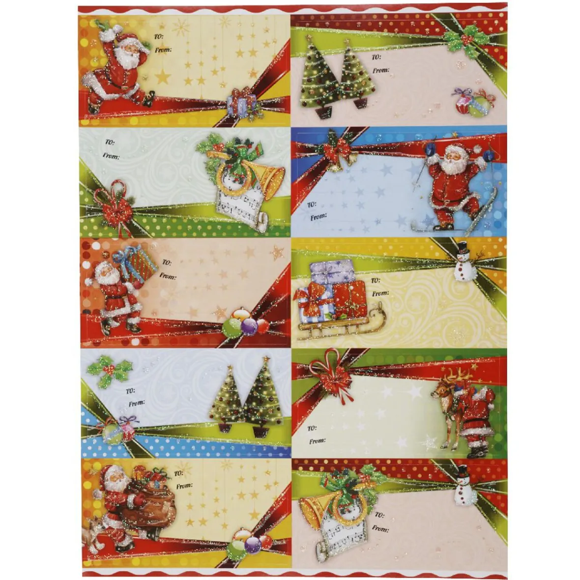 Étiquette pailletée papier cadeau x10-Gifi Sale