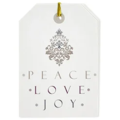 Étiquette pour paquet cadeau Noël Doré Argenté x6-Gifi Discount