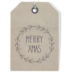 Étiquette pour paquet cadeau Noël Vert Naturel x6-Gifi New