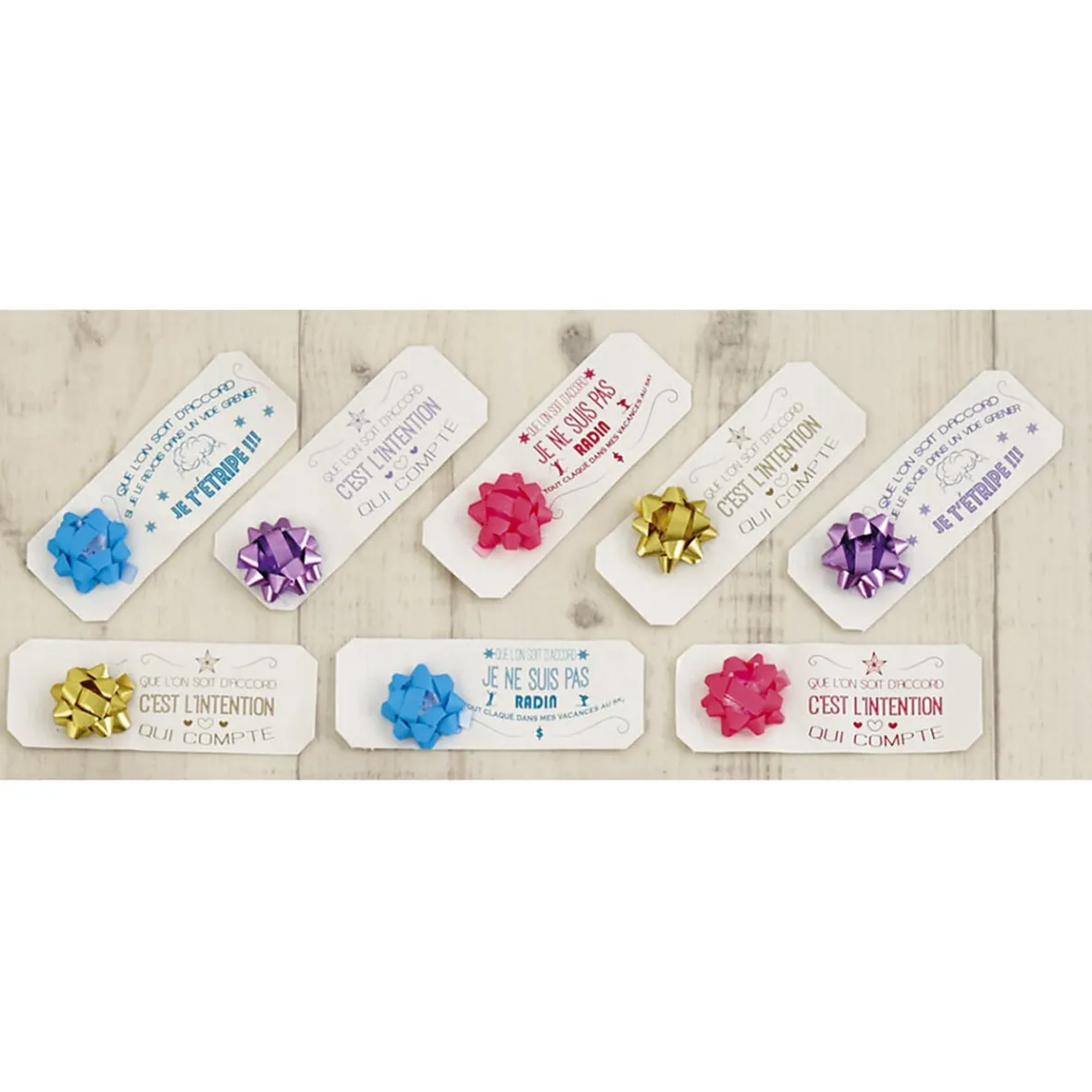 Étiquettes cadeau colorées x8-Gifi New