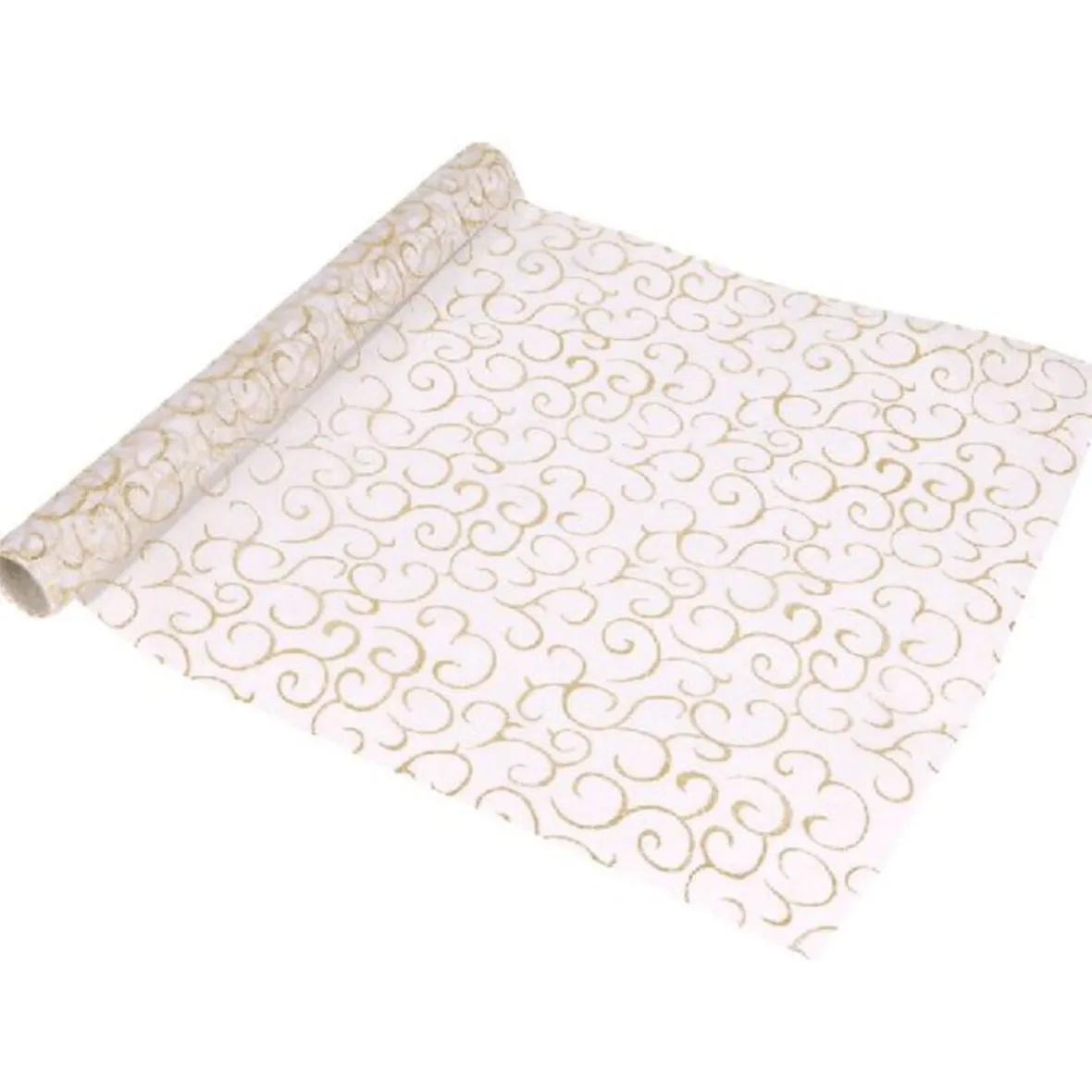 Tissu organza Noël blanc doré-Gifi Outlet