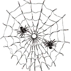 Toile d'araignée lumineuse 100 LED orange Ø78cm-Gifi New