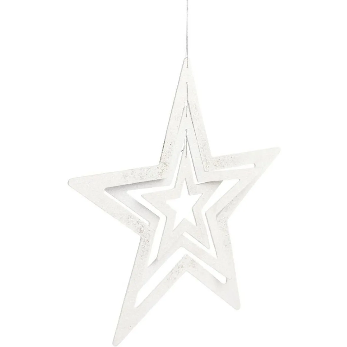 Étoile encastrée à suspendre blanc iridescent H43,5cm-Gifi Sale