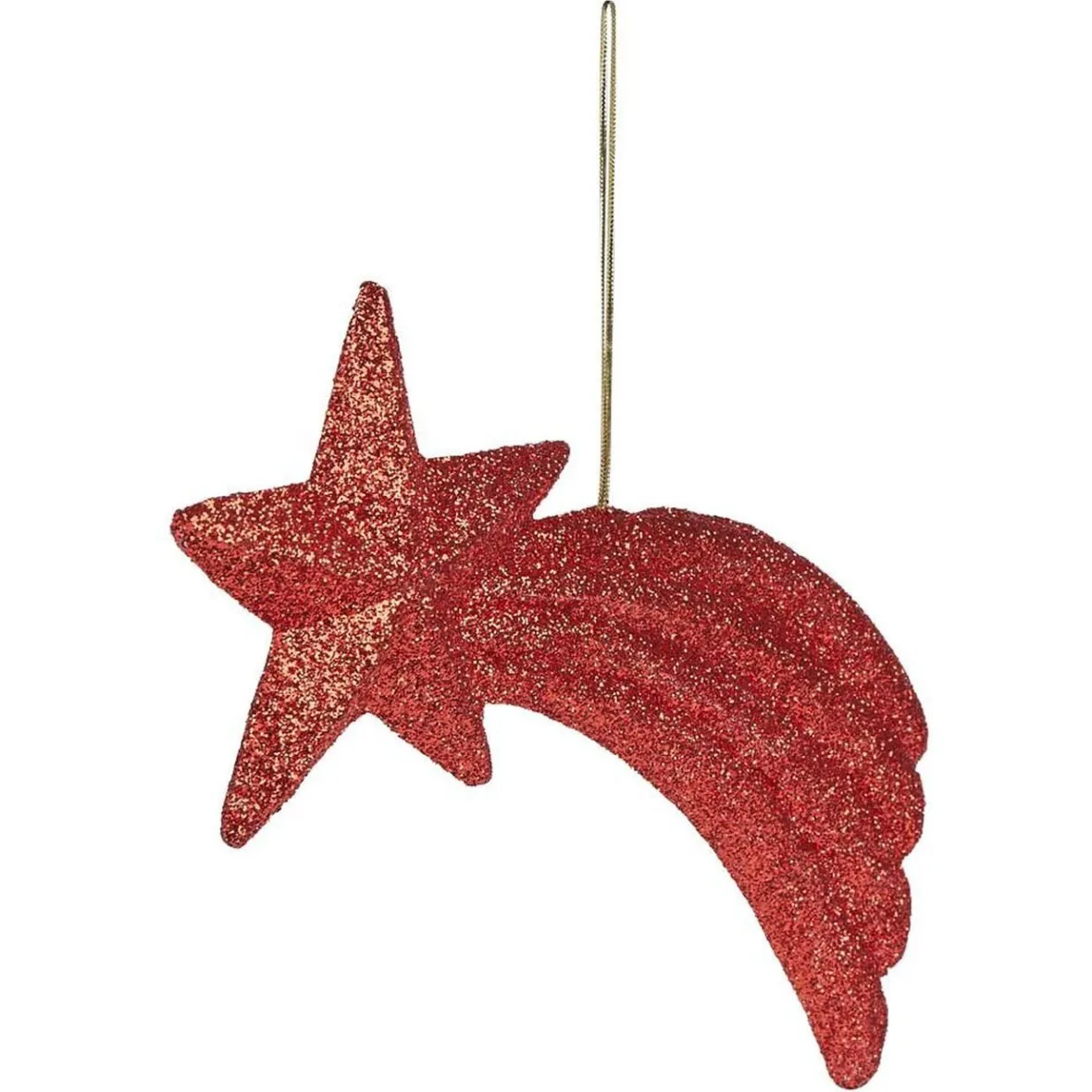 Étoile filante à suspendre rouge pailleté-Gifi New