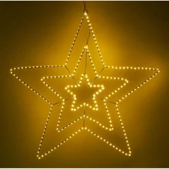 Étoile lumineuse de Noël à suspendre blanc chaud 290 led-Gifi Outlet