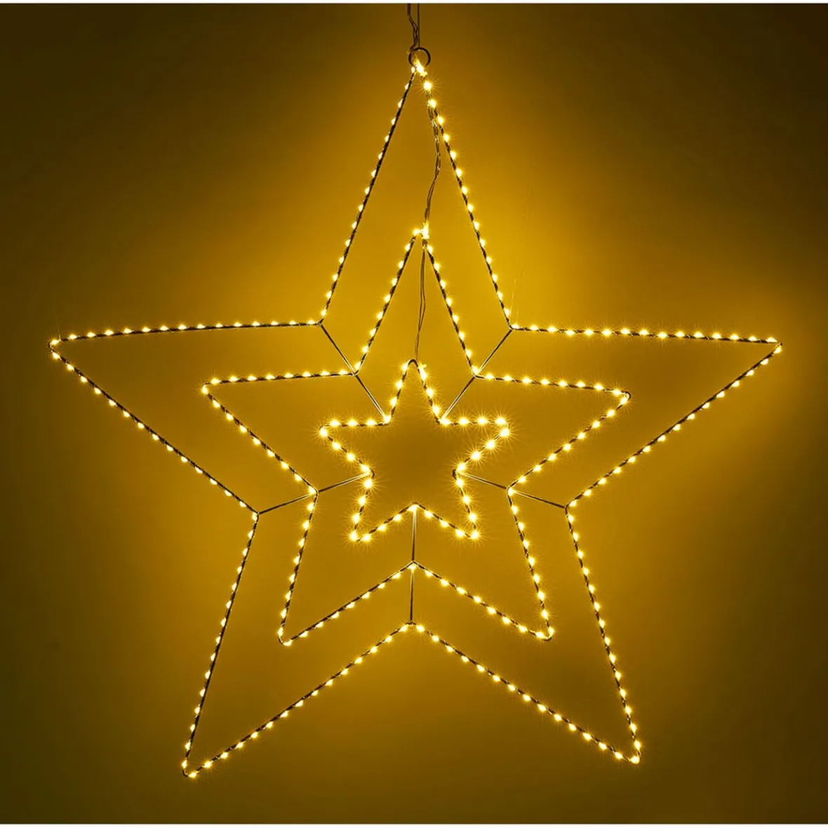 Étoile lumineuse de Noël à suspendre blanc chaud 290 led-Gifi Outlet