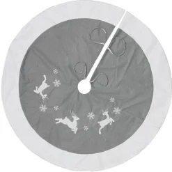 Tour de sapin gris rennes et flocons-Gifi Hot