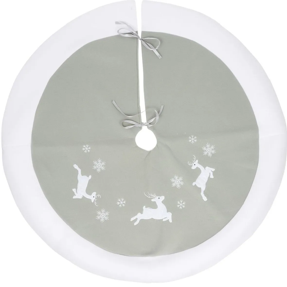 Tour de sapin gris rennes et flocons-Gifi Hot