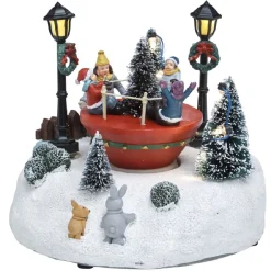 Tourniquet lumineux 9 led blanc chaud pour village de Noël-Gifi Hot