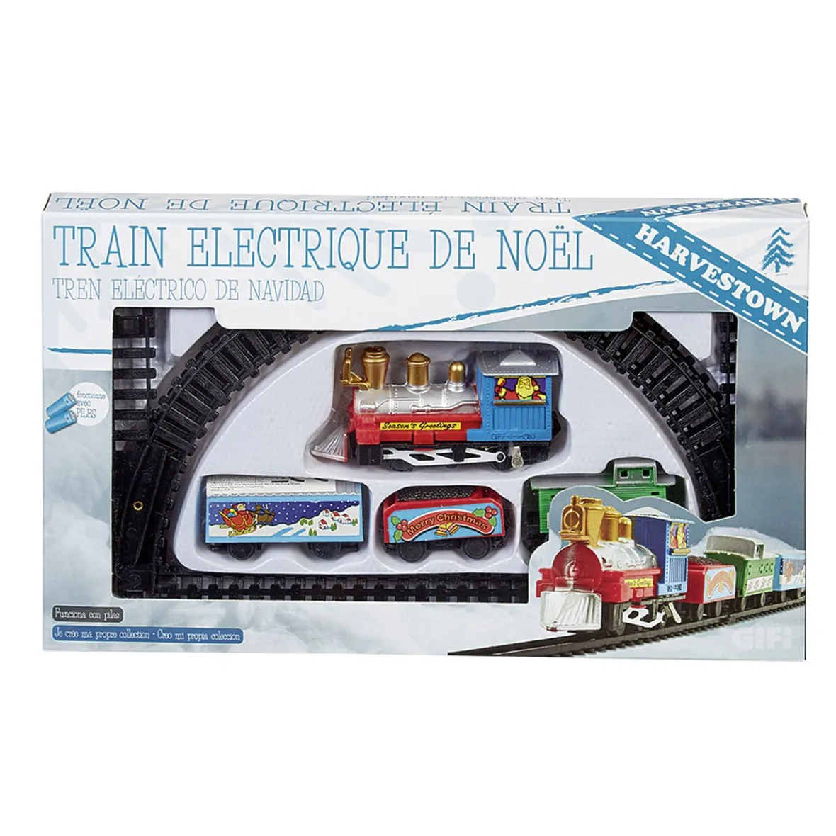 Train de Noël électrique 4 wagons-Gifi New