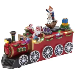 Train de Noël lumineux animé fonction rotative 10 LED-Gifi Clearance
