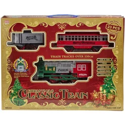 Train de Noël lumineux musical et animé sur rails - Village de Noël-Gifi Sale