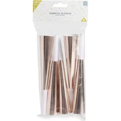 Trompette en papier rose gold x5-Gifi Best