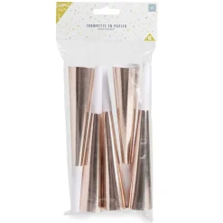Trompette en papier rose gold x5-Gifi Best
