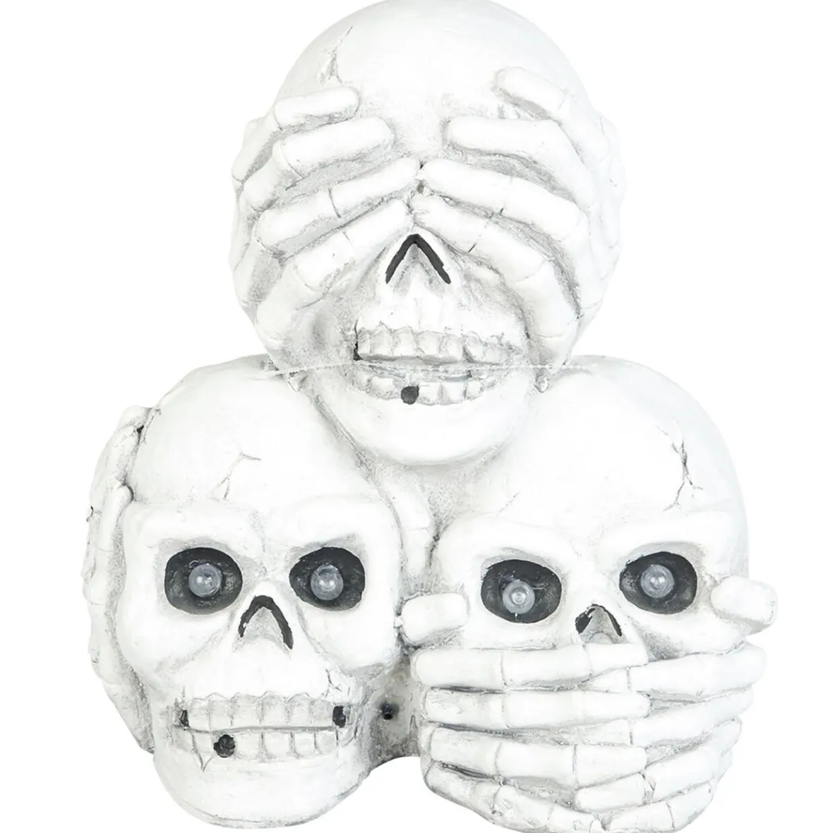 Tête de mort x 3 lumineux et sonore décoration Halloween-Gifi New