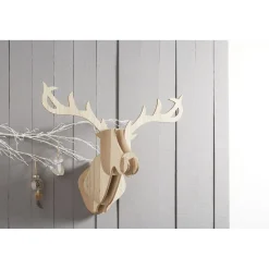Tête de renne bois à fixer-Gifi Online
