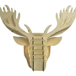 Tête de renne en bois lumineux 20 Led Blanc chaud-Gifi Outlet