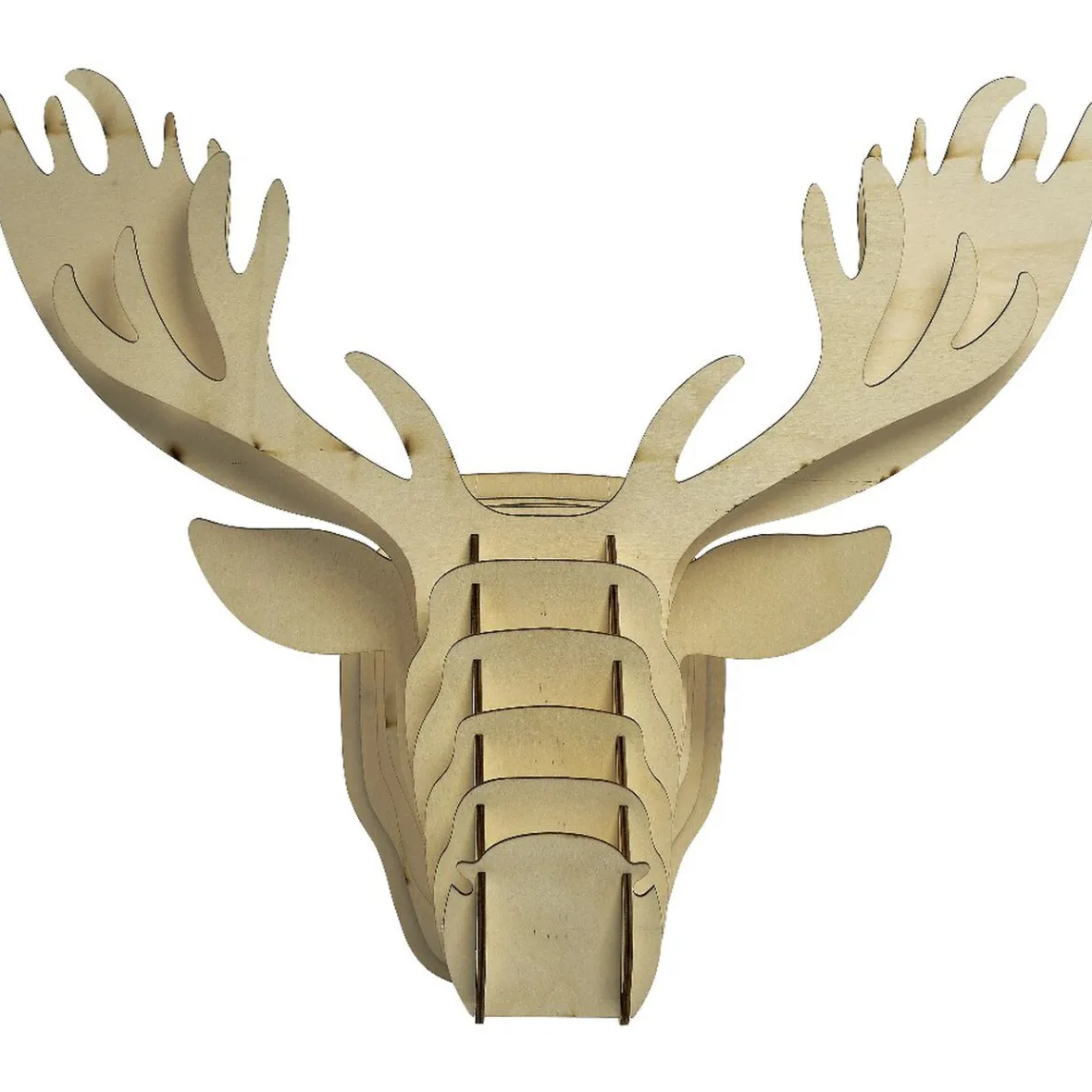 Tête de renne en bois lumineux 20 Led Blanc chaud-Gifi Outlet