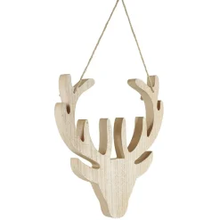 Tête de Renne mdf beige naturel à suspendre-Gifi Clearance