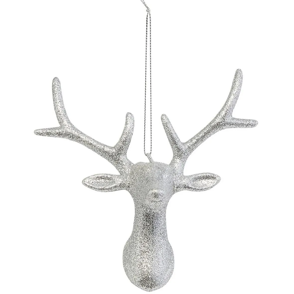 Tête de Renne pailleté argenté à suspendre-Gifi Online